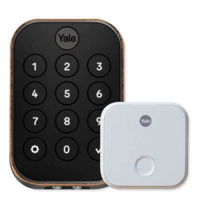 Yale Pro 2 Key Free Pushbutton Keypad Lock, Bluetooth with Wi-Fi Connect Bridge, Oil-Rubbed Bronze